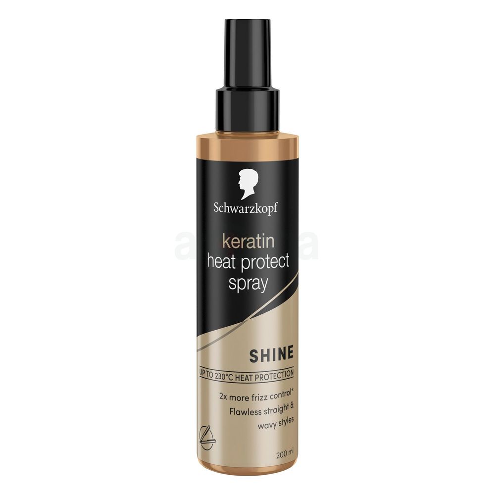 Schwarzkopf Styling Keratin Heat Protection Shine Hair Spray for Frizz Control  