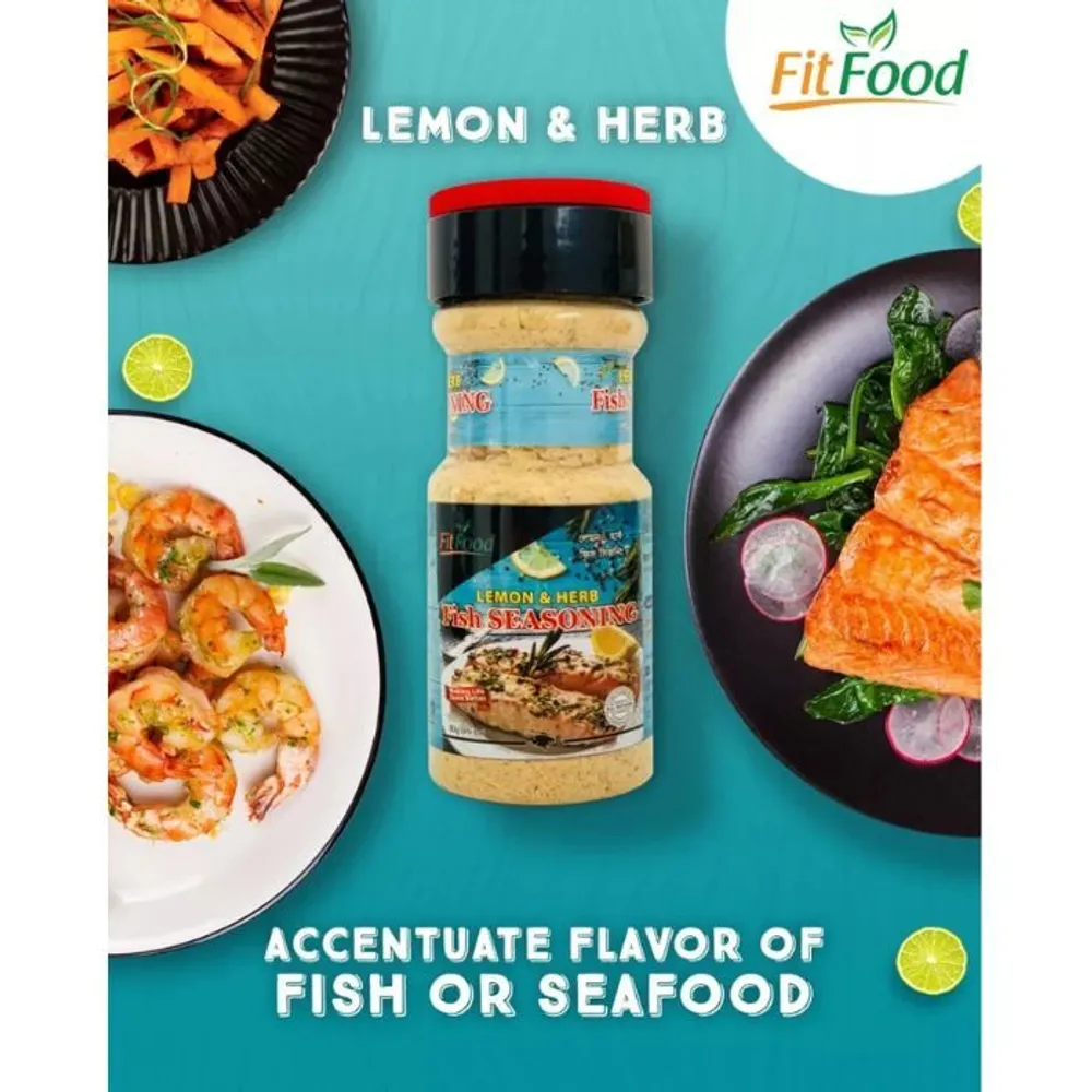 Fit Food Wellness Lemon & Herb Fish Seasoning 80g  