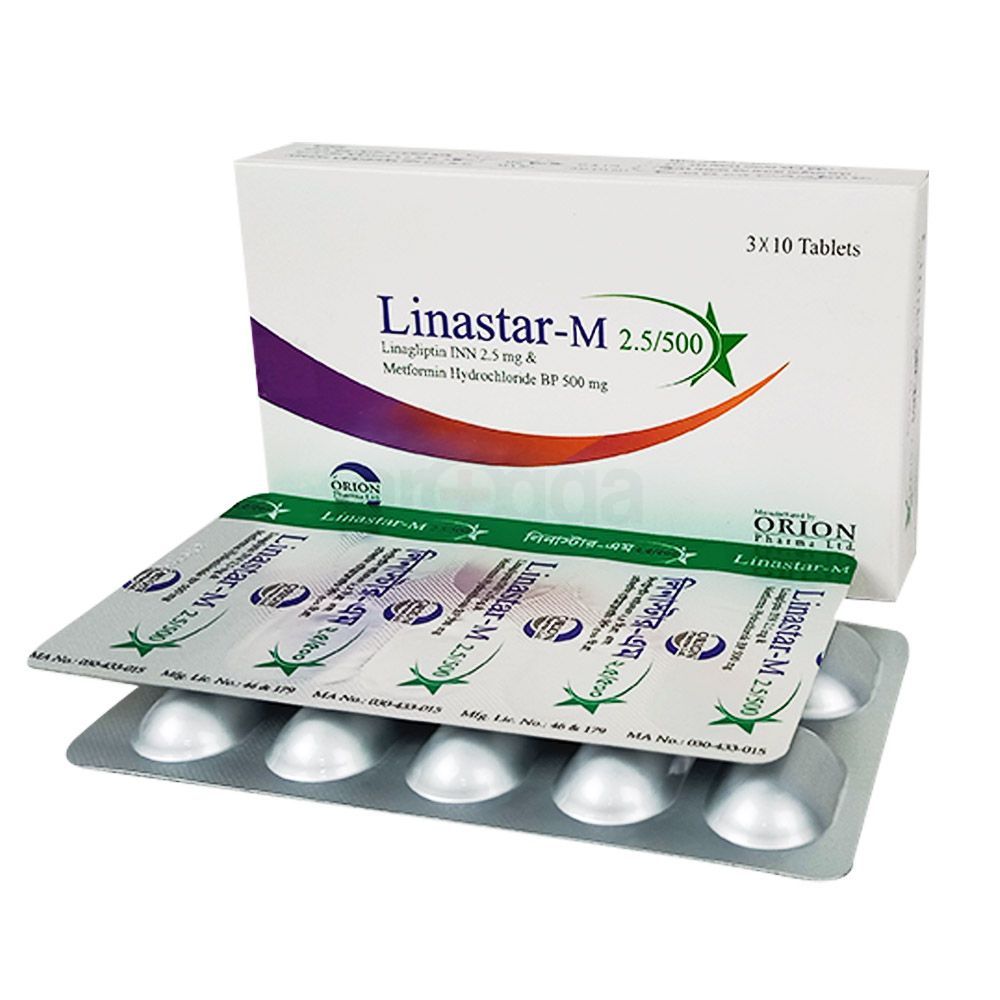 Linastar M 500 2.5mg+500mg Tablet