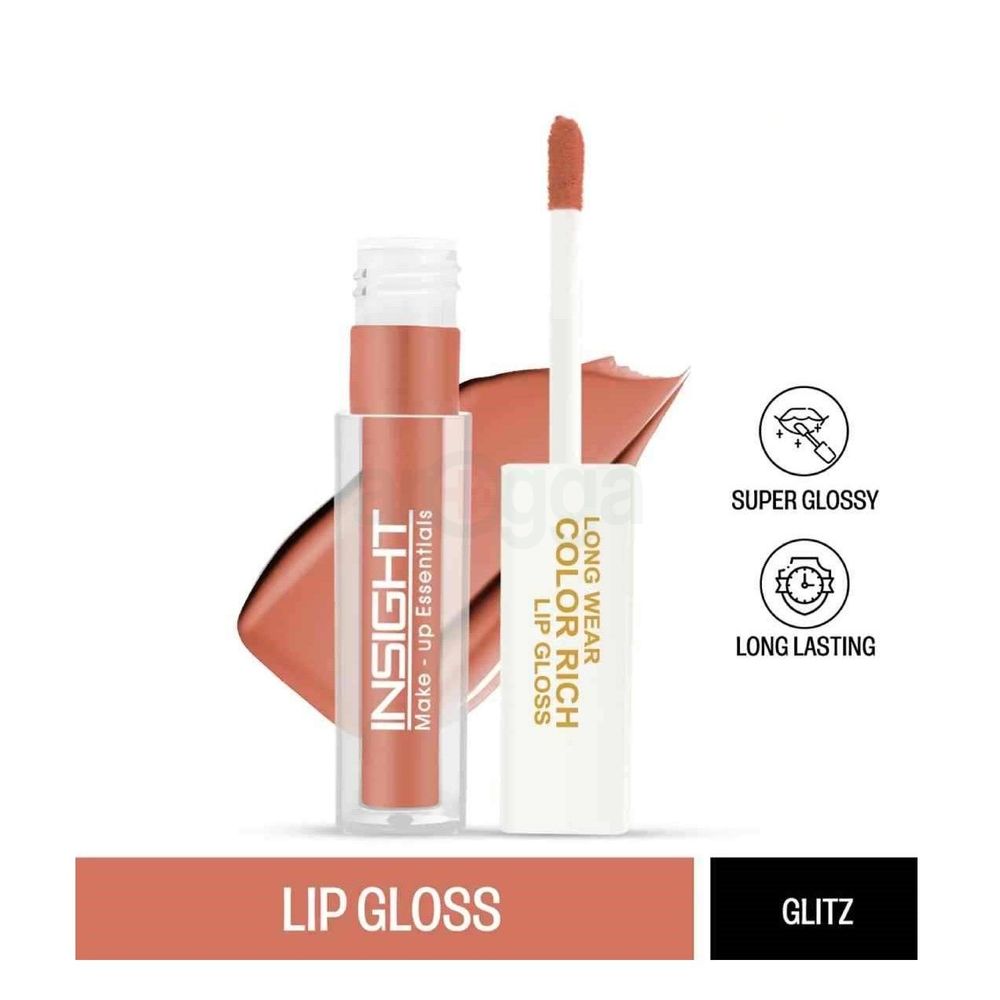 Insight Makeup Essentials Long Wear Color Rich Lip Gloss - Glitz 08  