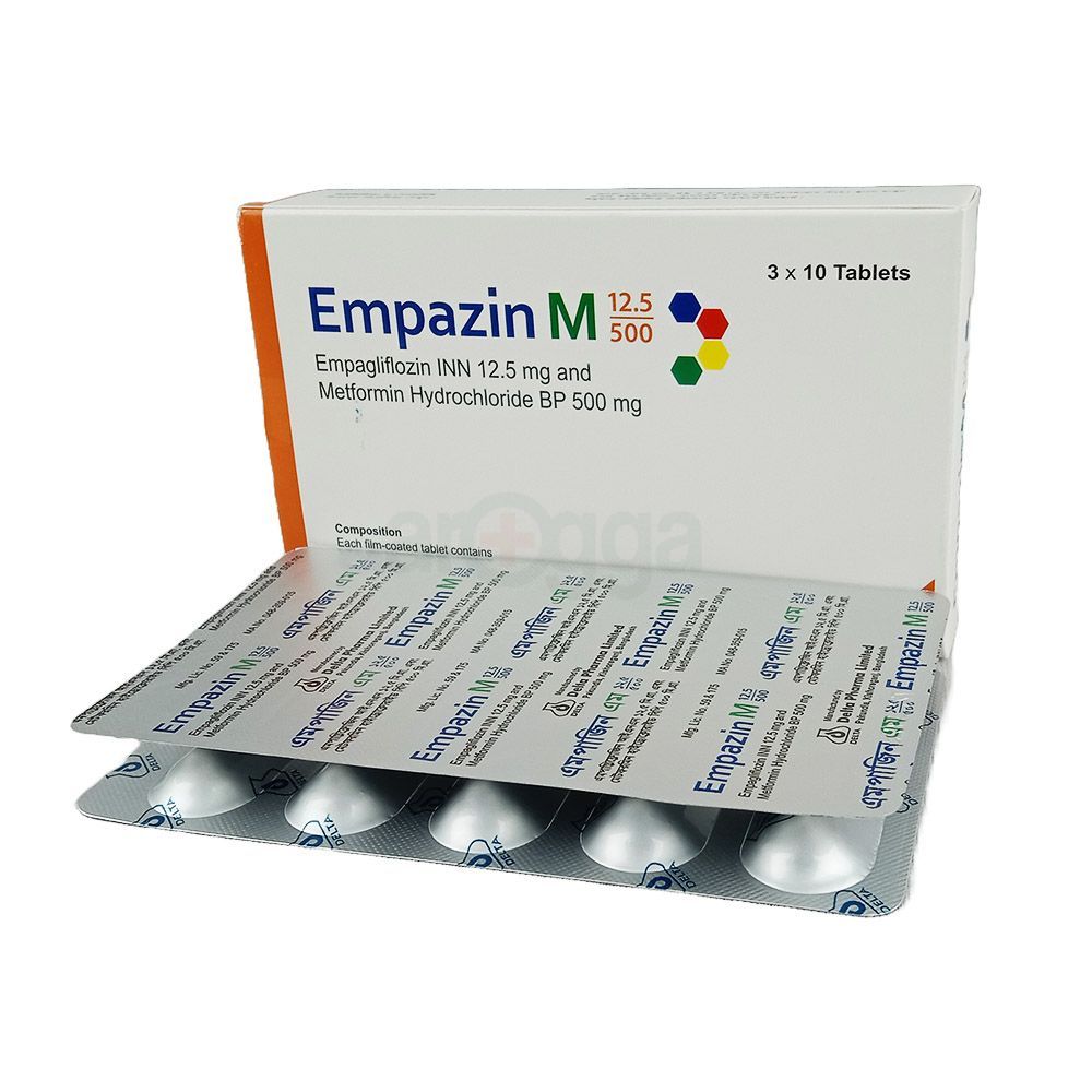 Empazin M 12.5/500 12.5mg+500mg Tablet