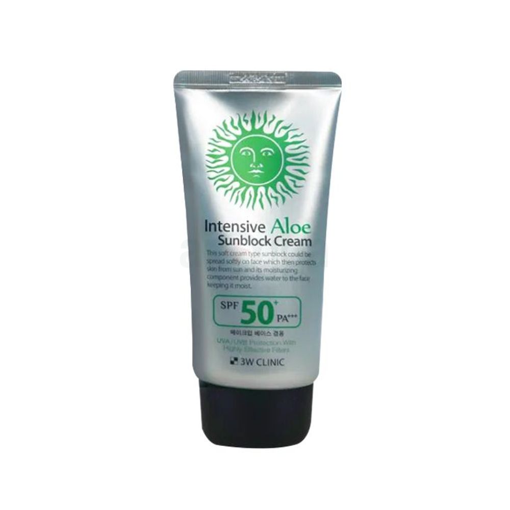 3W Clinic Intensive Aloe Sunblock Cream with SPF50+ PA+++ 70ml  