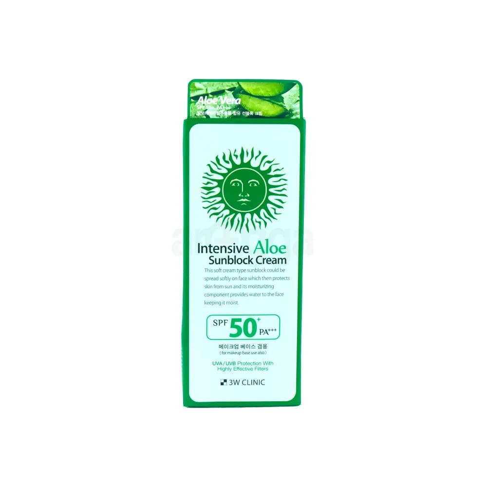 3W Clinic Intensive Aloe Sunblock Cream with SPF50+ PA+++ 70ml  
