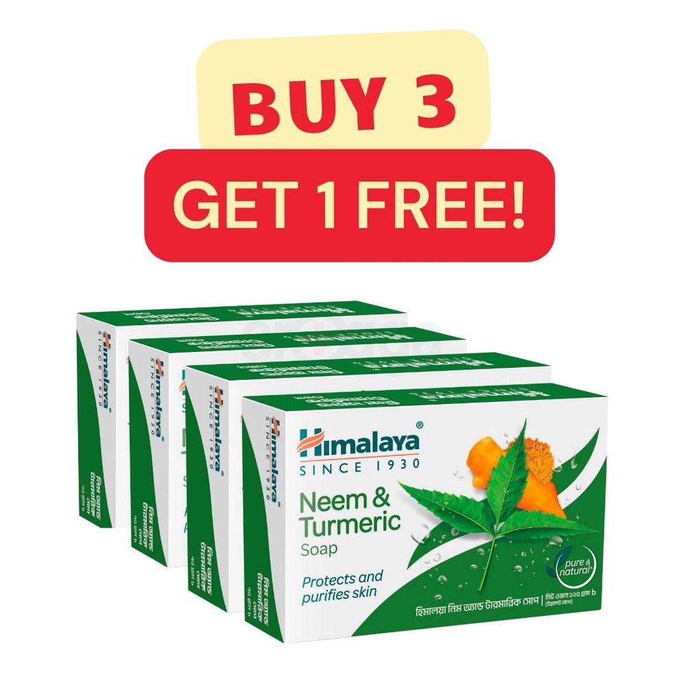 Himalaya Neem & Turmeric Soap (Buy 3 Get 1 Free)  