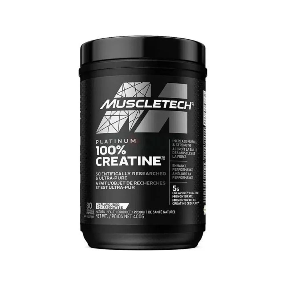 Muscletech Platinum 100% Creatine Powder (Unflavoured - 5 Gram, 80 Serves)  