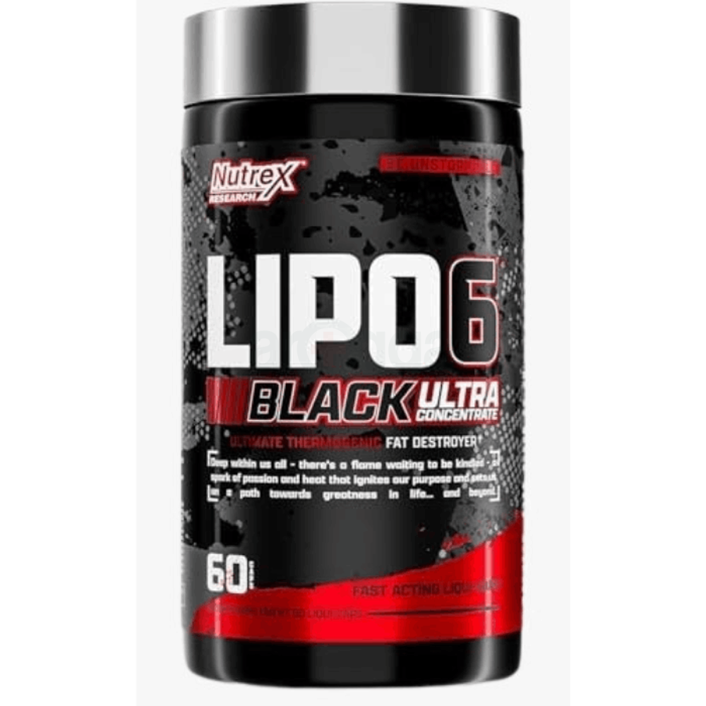 Nutrex Research Lipo-6 Black Ultra Concentrate | Thermogenic Energizing Fat Burner Supplement, Increase Weight Loss, Energy & Intense Focus |Capsule, 60Count  