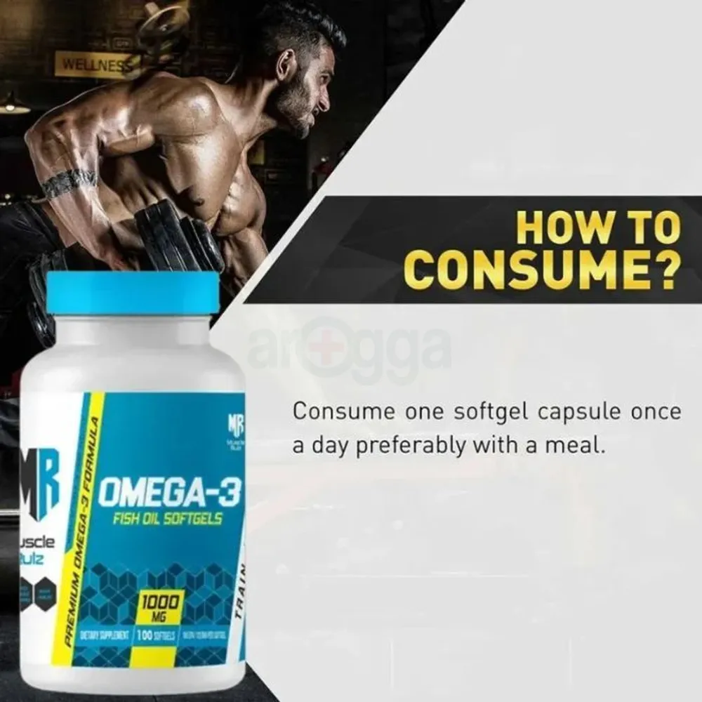 Muscle Rulz Omega-3 Fish Oil 1000mg 100 Softgels (United States)  