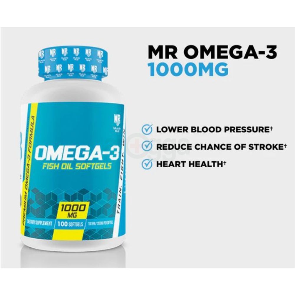 Muscle Rulz Omega-3 Fish Oil 1000mg 100 Softgels (United States)  