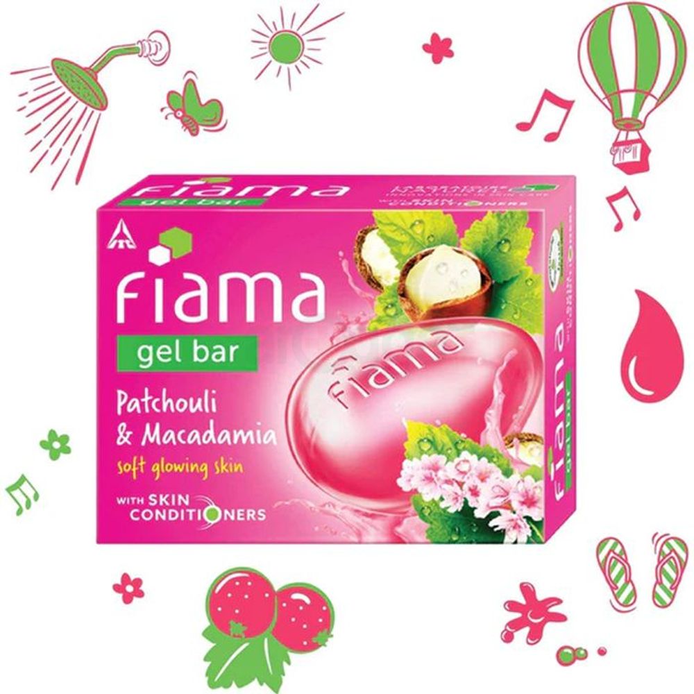 Fiama Soft Glowing Skin Gel Bar with Patchouli & Macadamia  