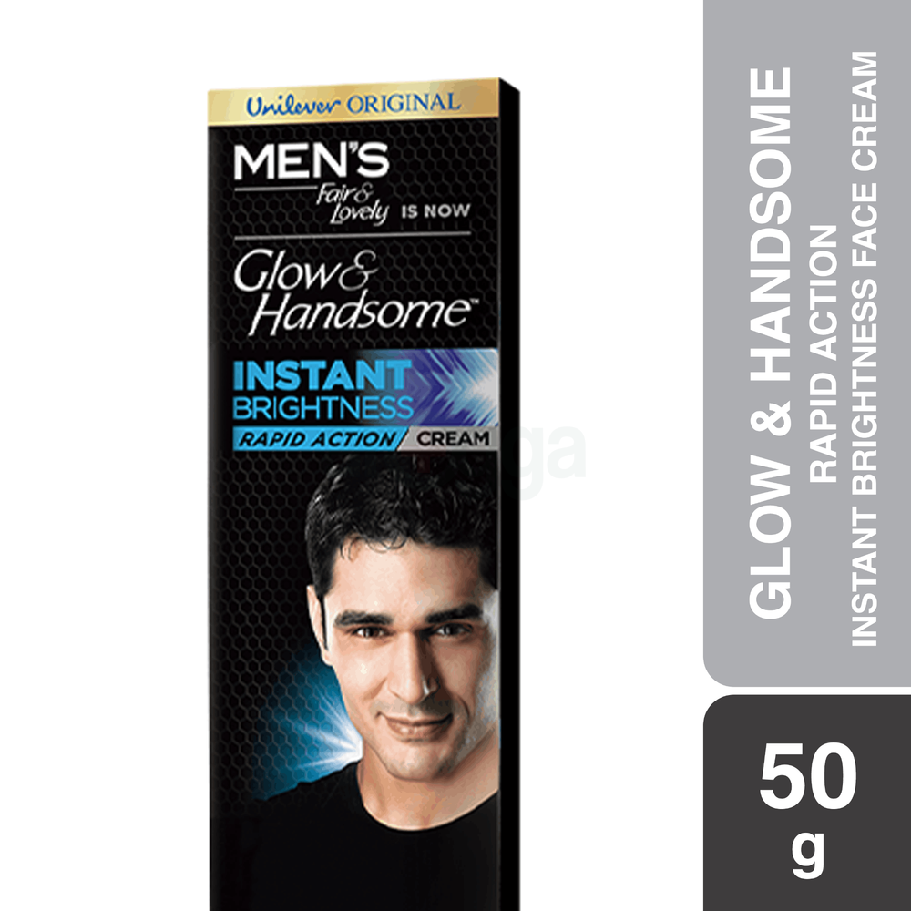 Glow & Handsome Face Cream Rapid Action Instant Brightness 50g  