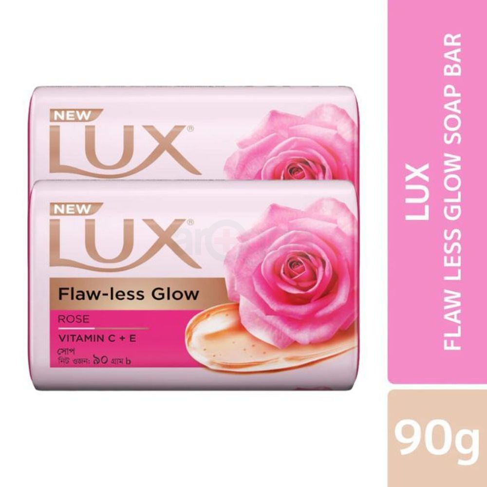Lux Soap Bar Flawless Glow 90gX2 (Tk 10 off)  