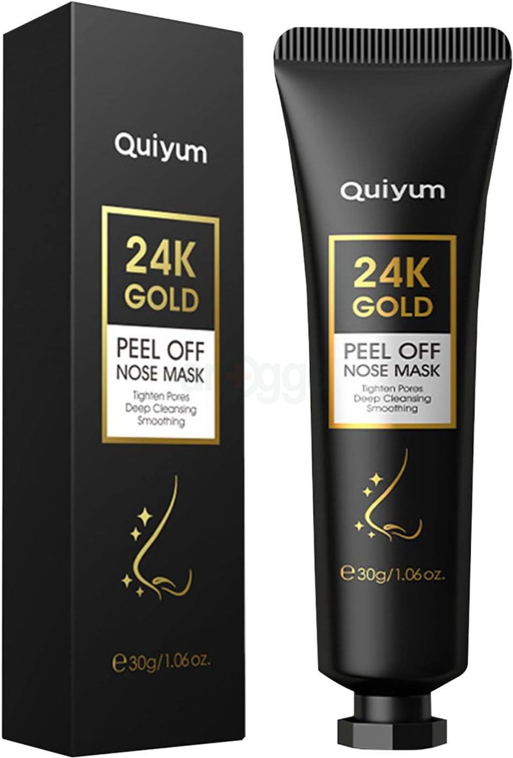 Quiyum 24k Gold Peel-off Nose Mask for Tighten Pores, Deep Cleansing & Smoothing  