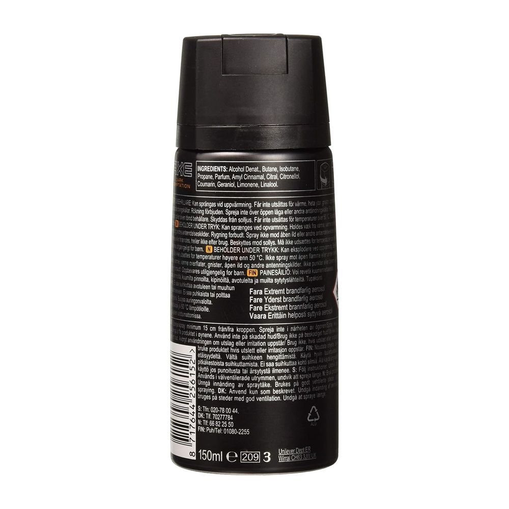 Axe Deodorant Body Spray Dark Temptation Chocolate 150ml  