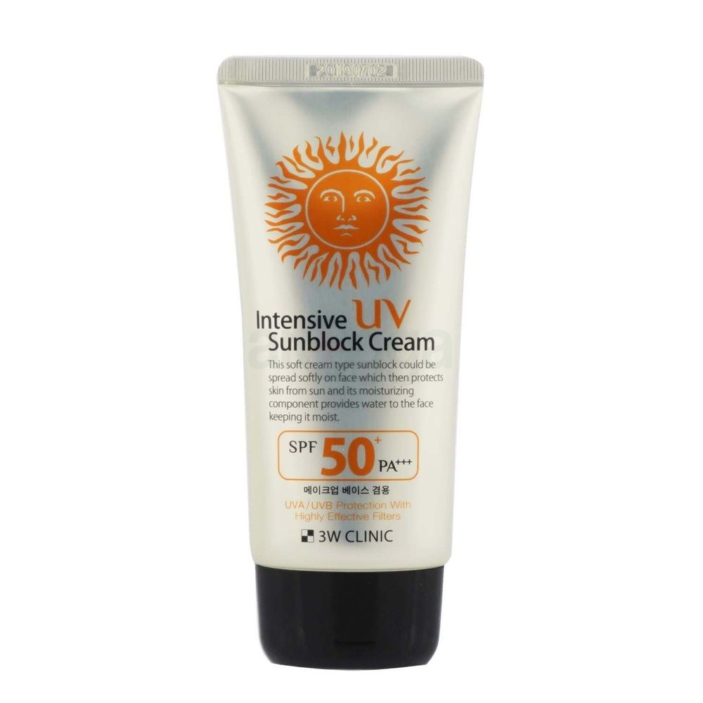 3W Clinic Intensive UV Sunblock Cream with SPF50+ PA+++ 70ml  