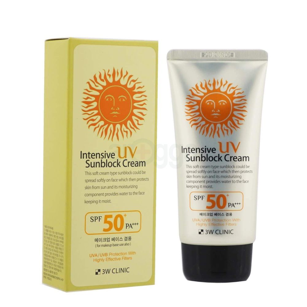 3W Clinic Intensive UV Sunblock Cream with SPF50+ PA+++  