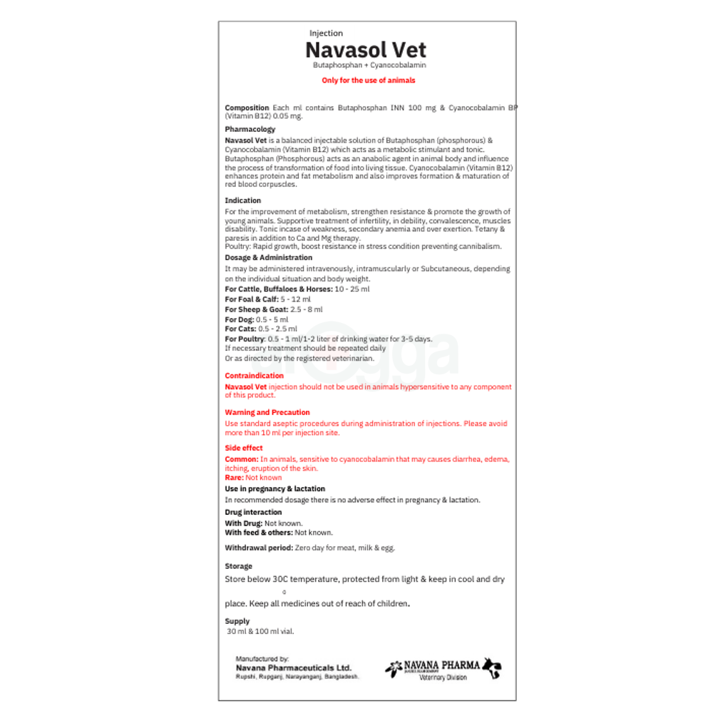 Navasol Vet IV/IM Inj  