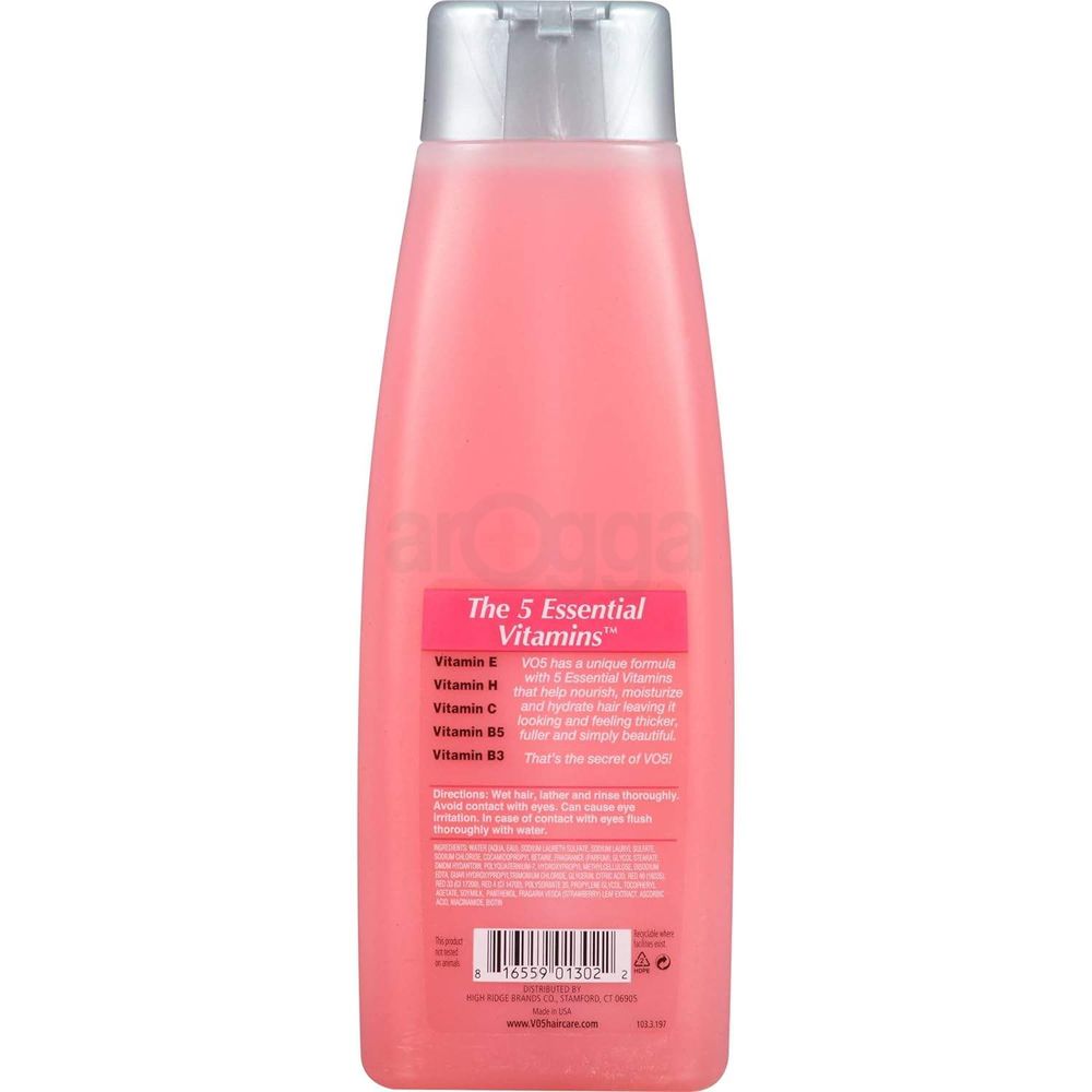 Alberto V05 Strawberries & Cream Moisturizing Shampoo with Soy Milk Protein for Soften & Shine Hair  