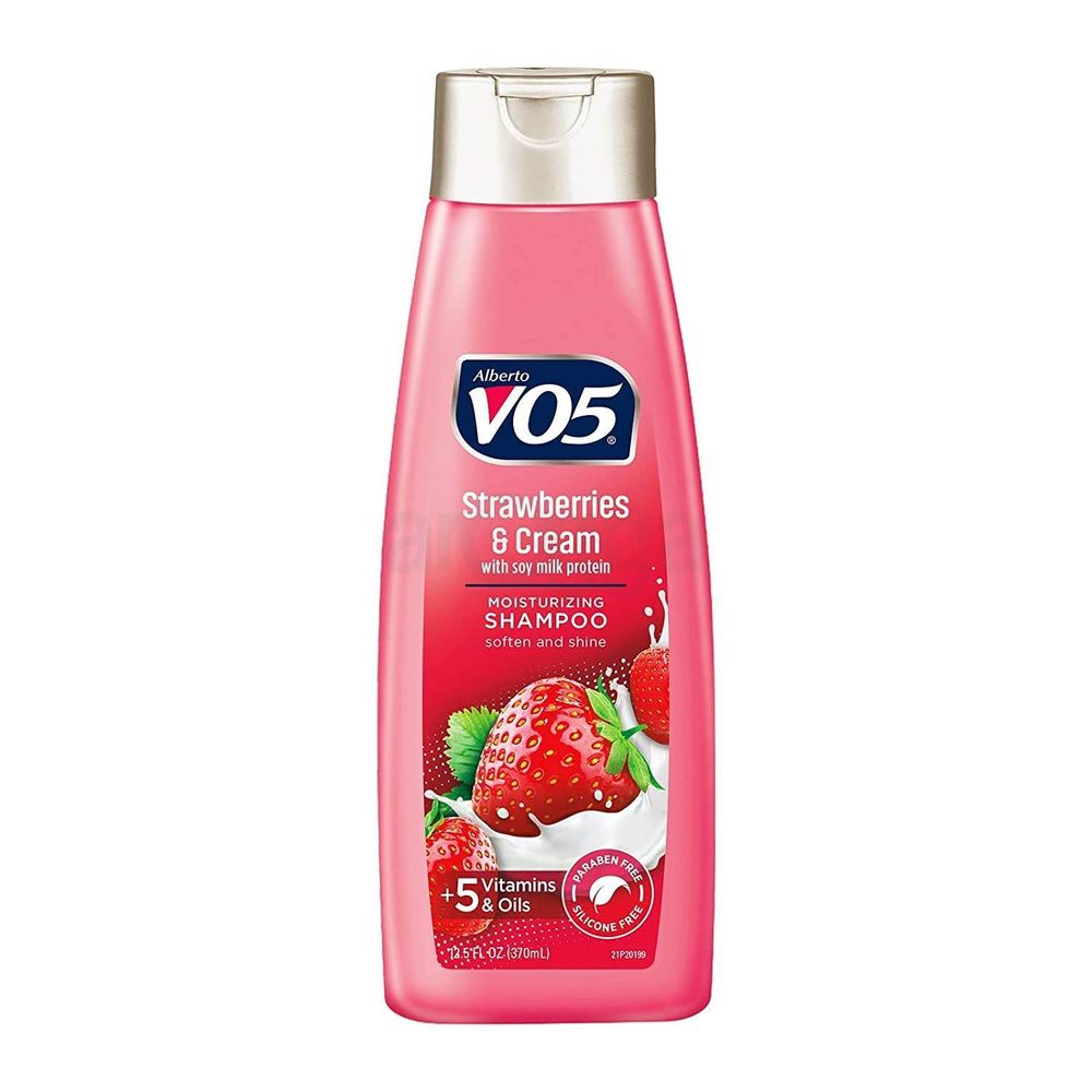 Alberto V05 Strawberries & Cream Moisturizing Shampoo with Soy Milk Protein for Soften & Shine Hair  
