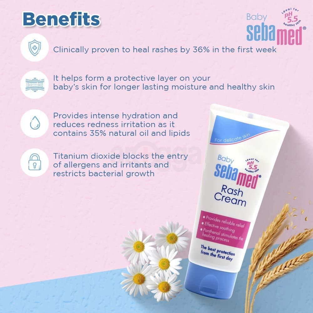 Baby Sebamed Rash Cream for Rashes with Panthenol (Made in Germany)  