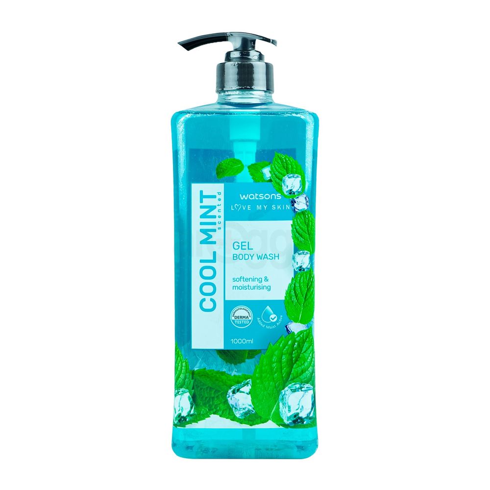 Watsons Love My Skin Cool Mint Scented Body Wash Gel with Added Moist Active  