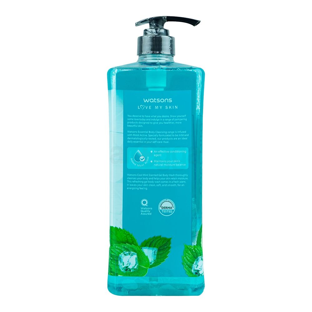 Watsons Love My Skin Cool Mint Scented Body Wash Gel with Added Moist Active  