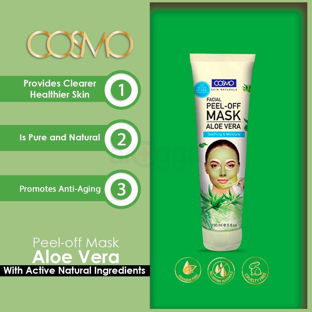 COSMO Skin Naturals Facial Soothing & Moisture Peel-Off Mask With Aloe Vera  