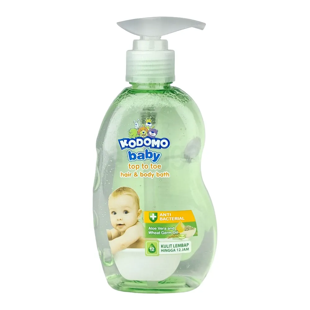Kodomo Top to Toe Anti Bacterial Hair & Body Bath with Aloe Vera & Wheat Germ Oil  