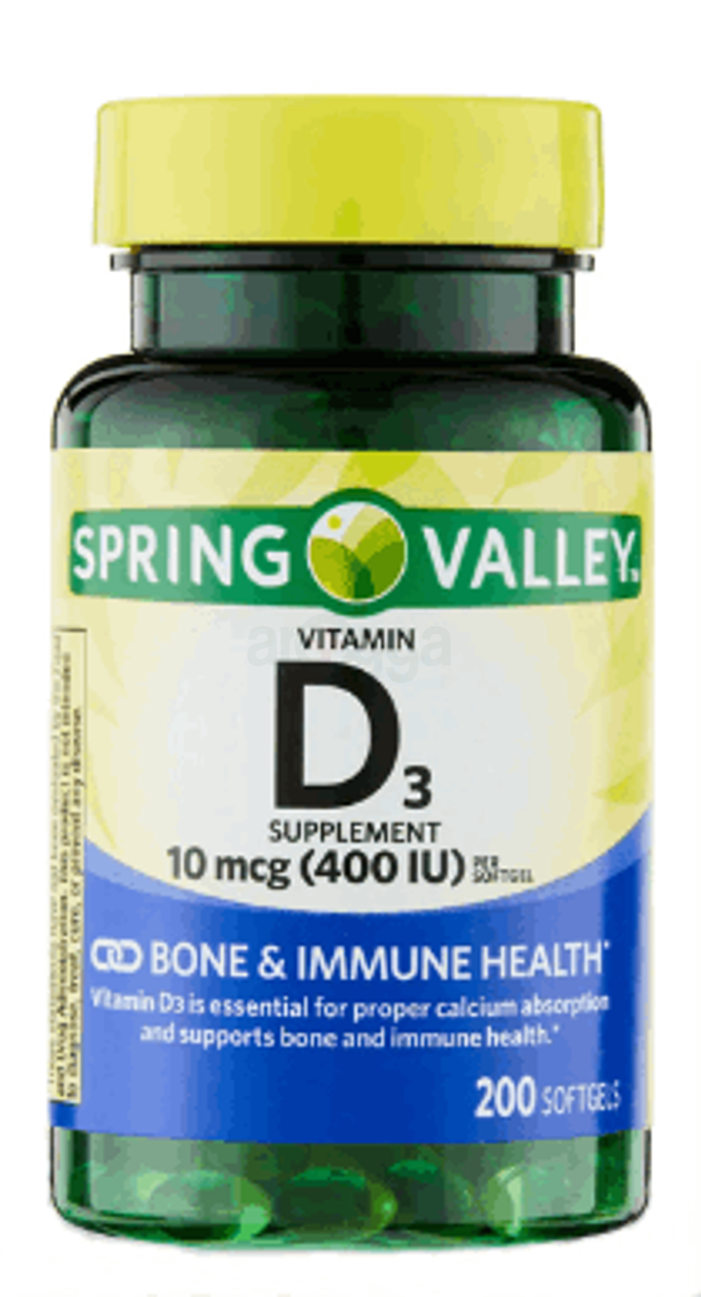 Spring Valley Vitamin D3 10mcg 400IU 200 Capsules  