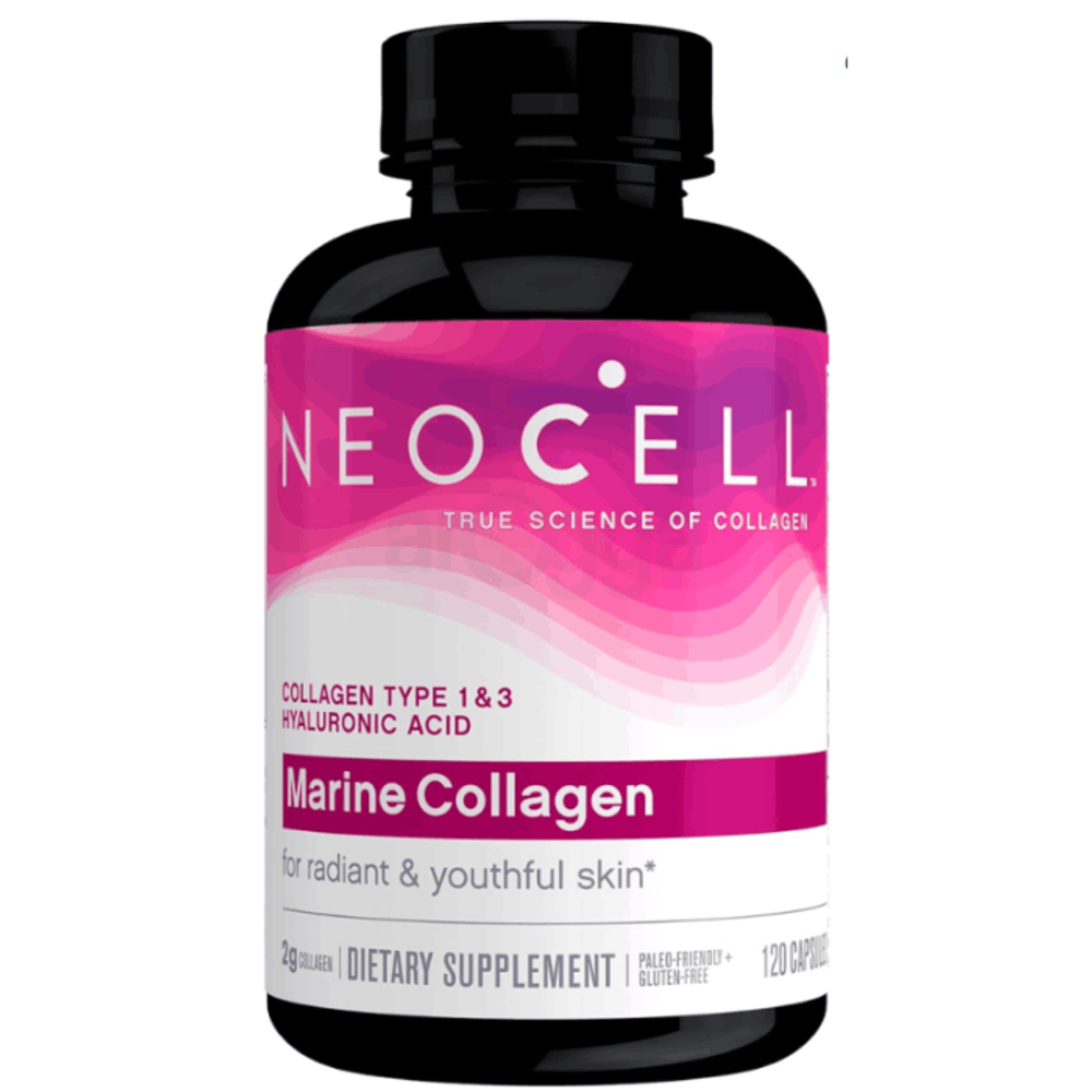 NeoCell Marine Collagen Peptides with Hyaluronic Acid 120 Capsules  