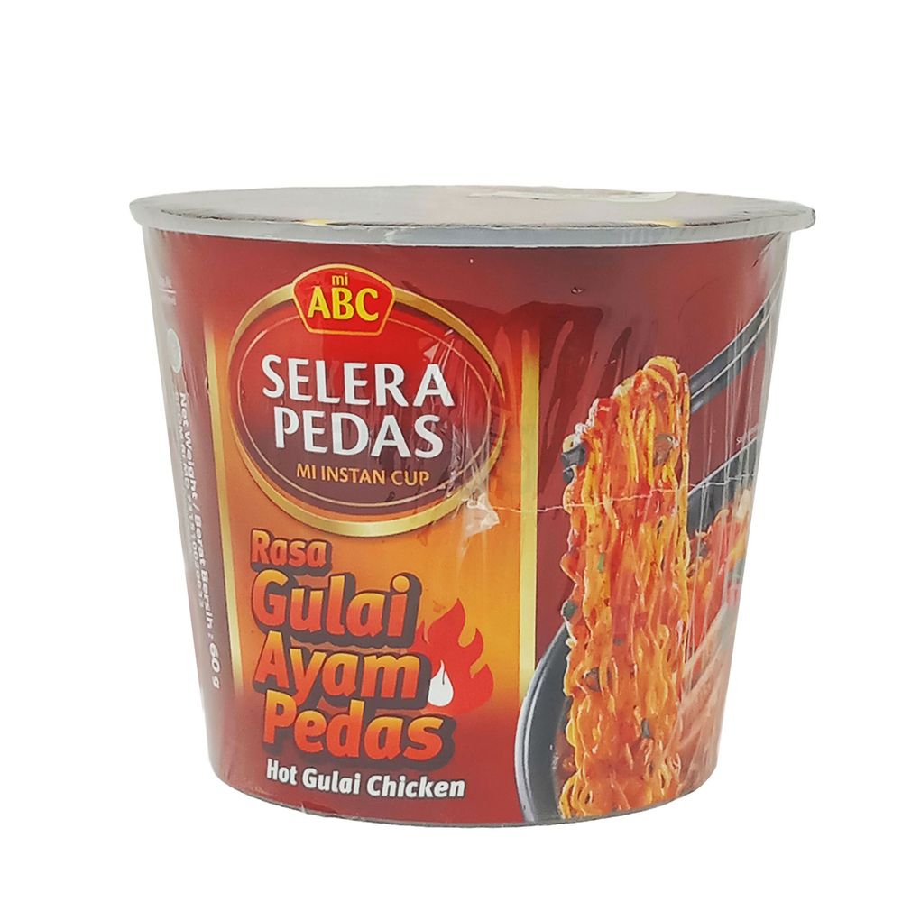 Mi ABC Selera Pedas Mi Cup Instant Hot Gulai Chicken Flavour Noodle 60gm  
