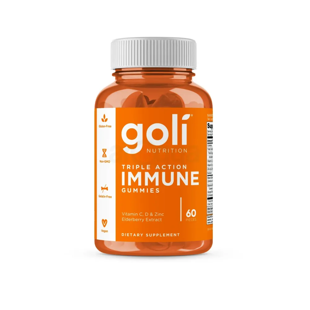 Goli Nutrition Immune Gummies, 60 Count, Blackberry Strawberry Lemonade Flavor  