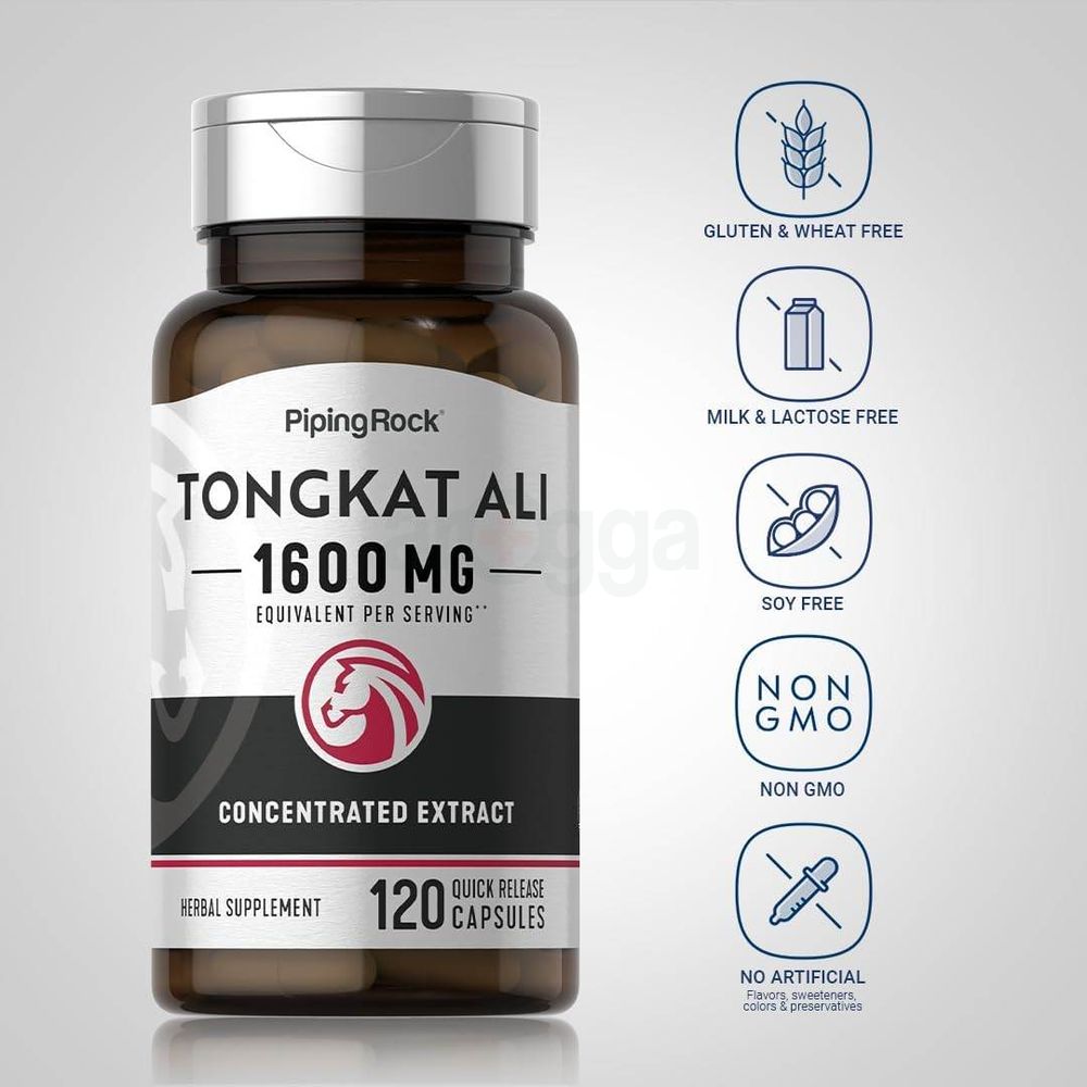 Piping Rock Tongkat Ali Long Jack 1600mg 120 Capsules  