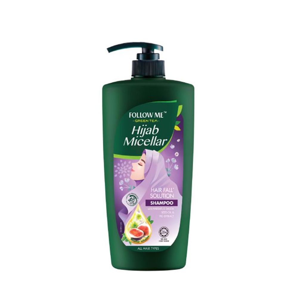 Follow me Green Tea Hijab Micellar Hair Fall Solution Shampoo for All Hair Types  