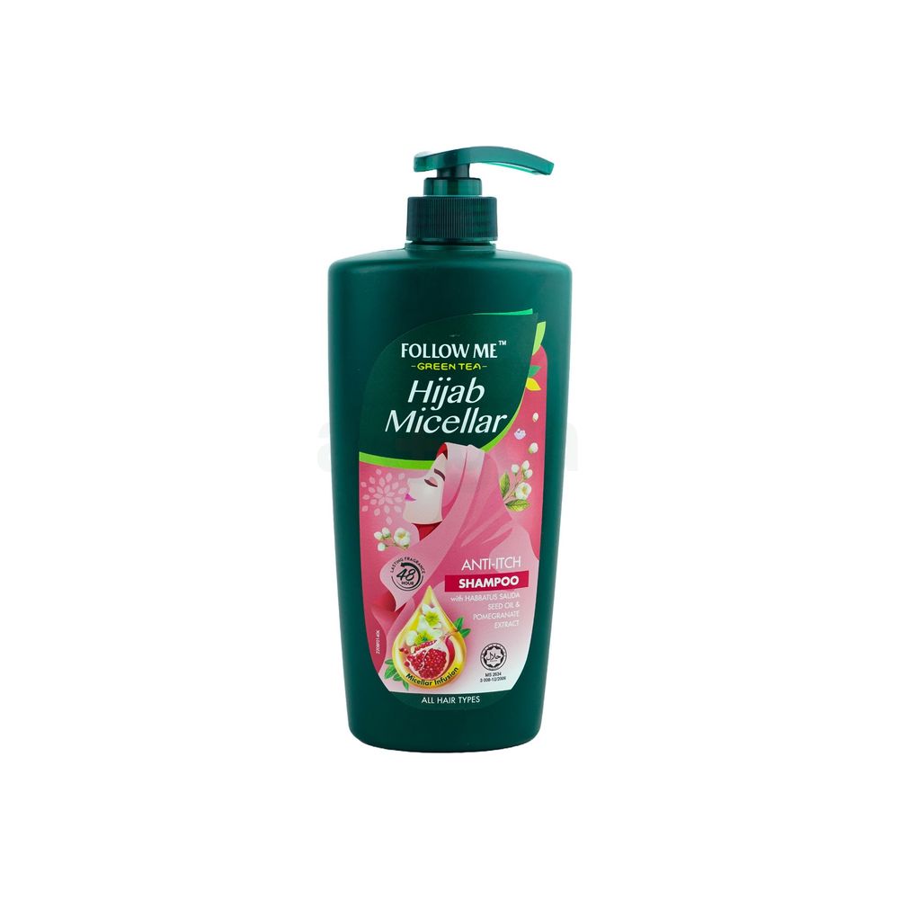 Follow me Green Tea Hijab Micellar Anti Itch Shampoo for All Hair Types  