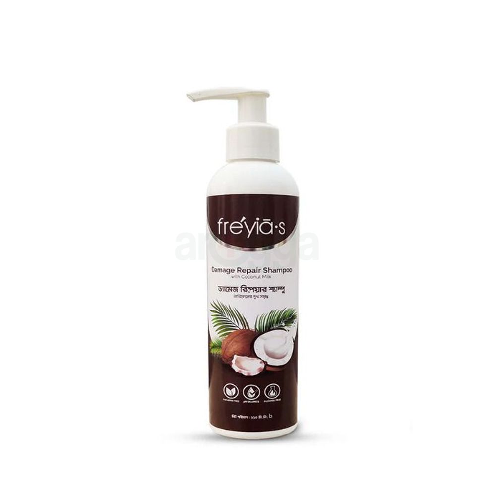 Freyias Damage Repair Shampoo with Coconut Milk 220ml  