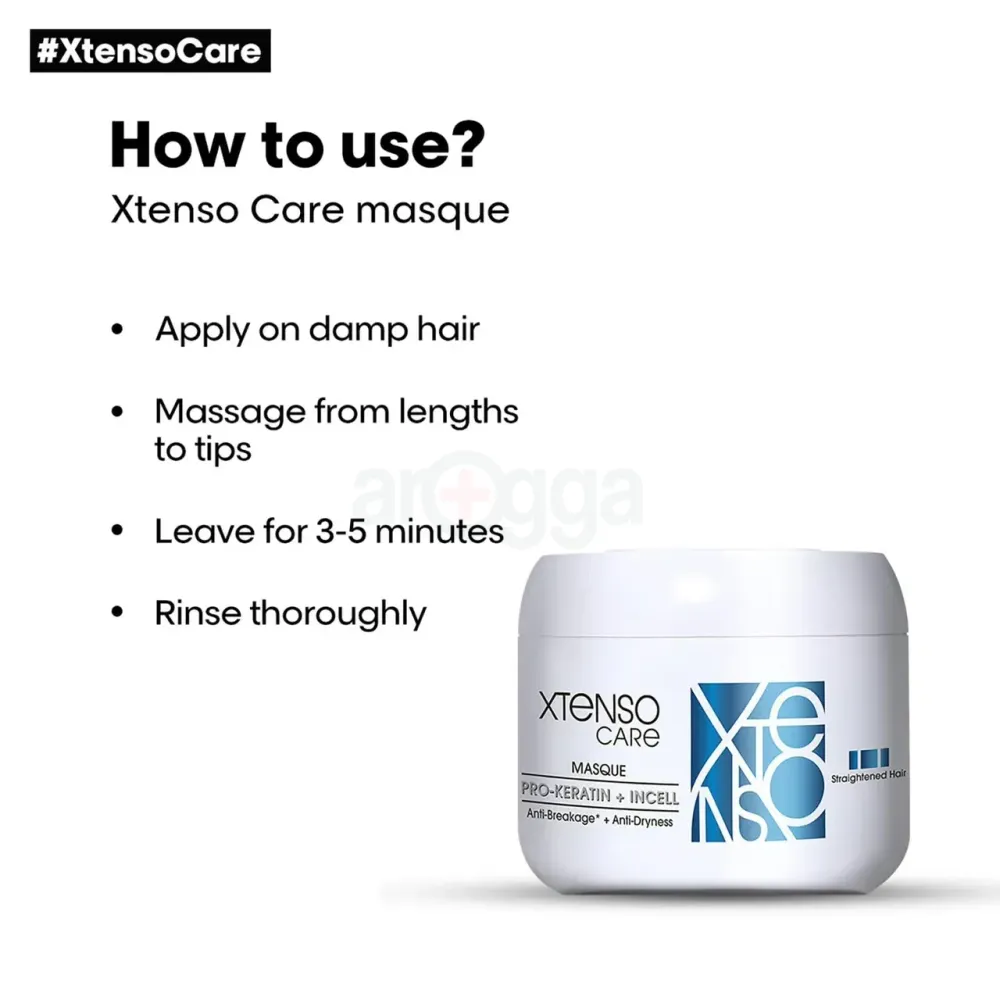 Loreal Paris Professionnel Xtenso Care Masque Hair Cream For Straightened Hair with Keratin Repair+Anti-Dryness  