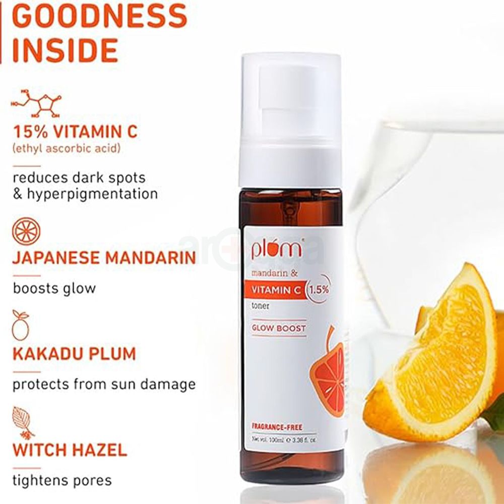 Plum 1.5% Vitamin C Toner with Mandarin for Glowing Skin  