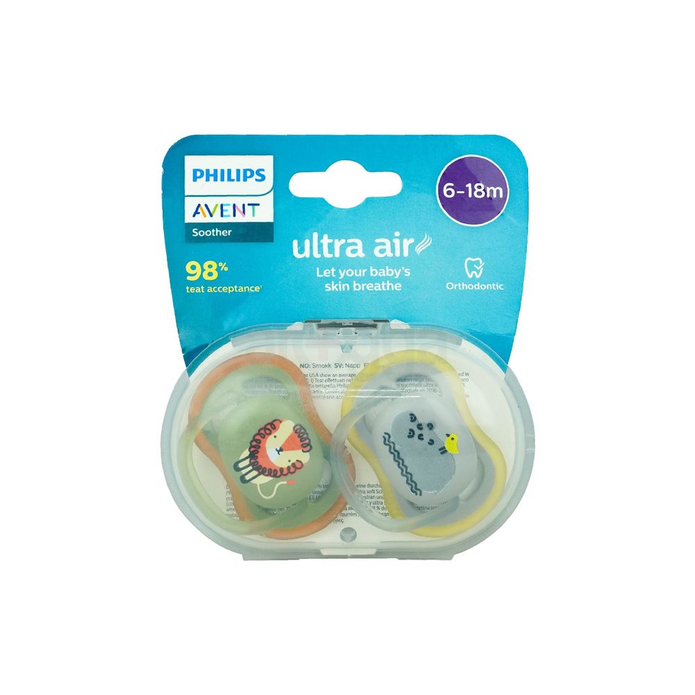 Philips Avent Ultra Air Soother (6-18m) - 2 pcs Pacifier Set (Model: SCF085/17)  