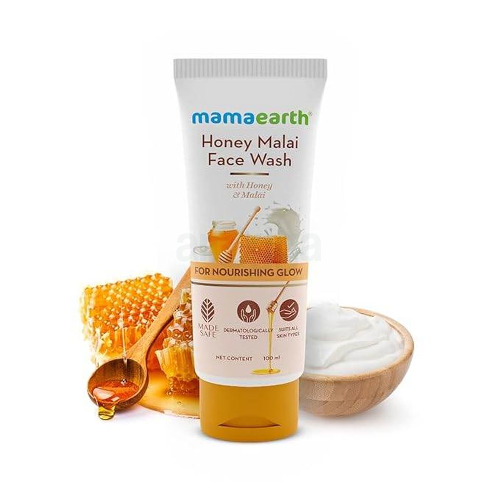 Mamaearth Honey Malai Face Wash for Nourishing Glow  