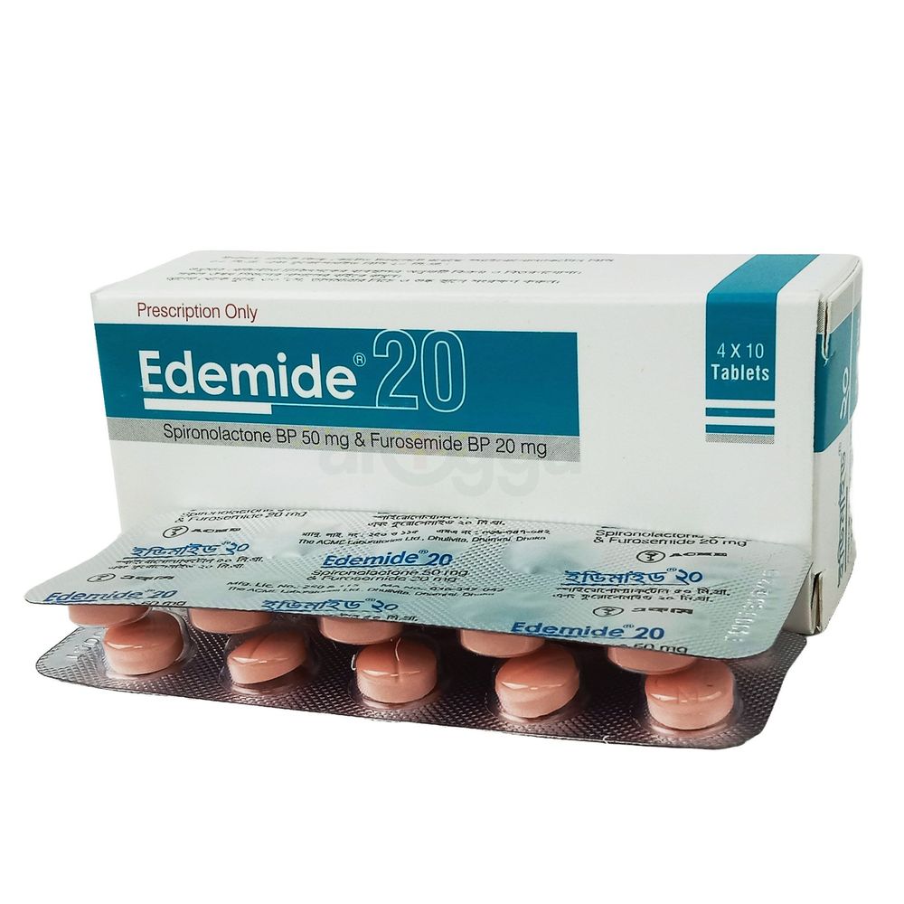 Edemide 20mg+50mg Tablet