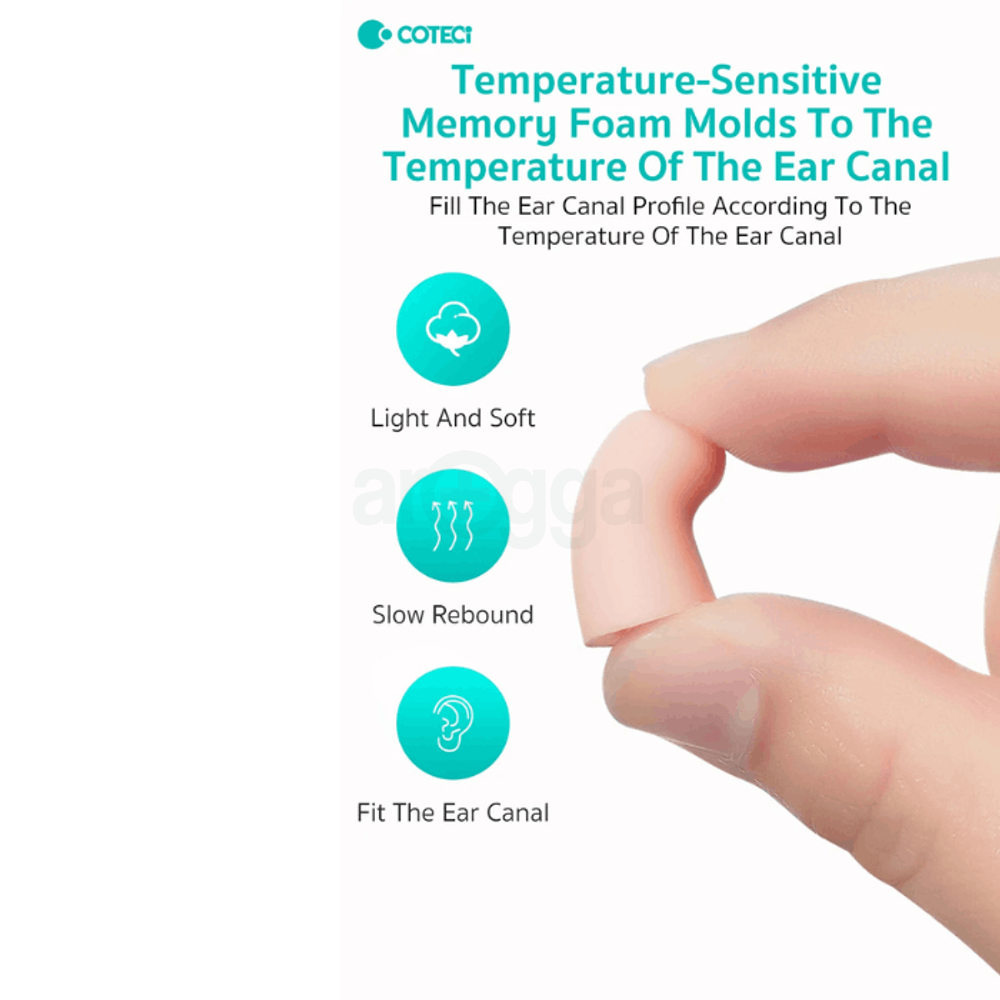 COTECi Noise Cancelling Memory Foam Earplugs (86019)  