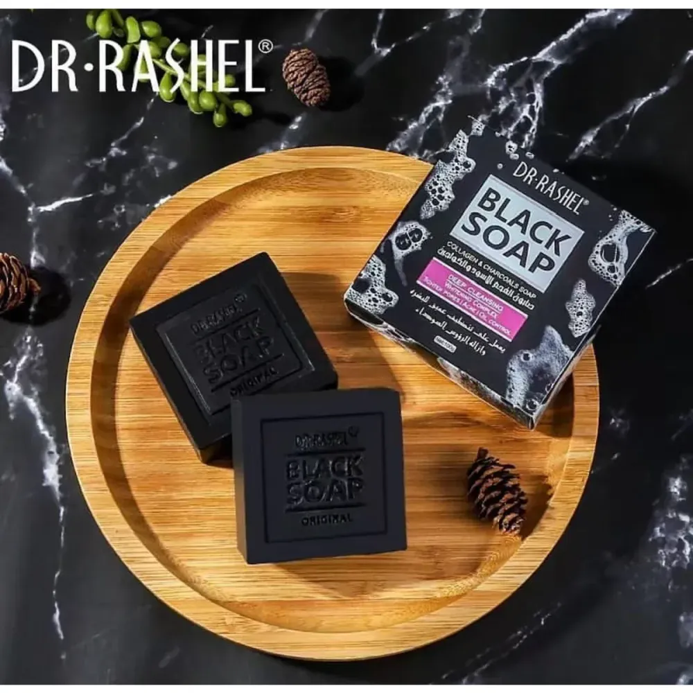 Dr Rashel Deep Cleansing Black Soap with Collagen & Charcoals  