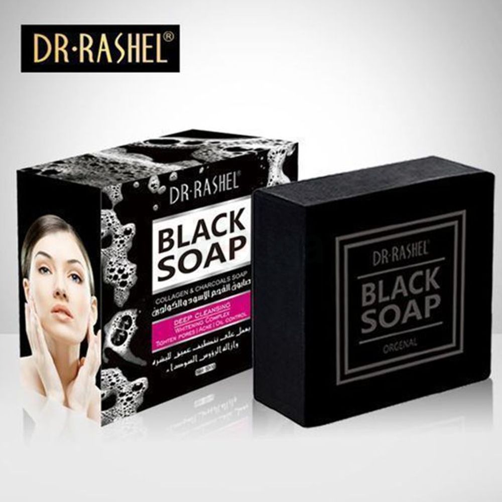 Dr Rashel Deep Cleansing Black Soap with Collagen & Charcoals  