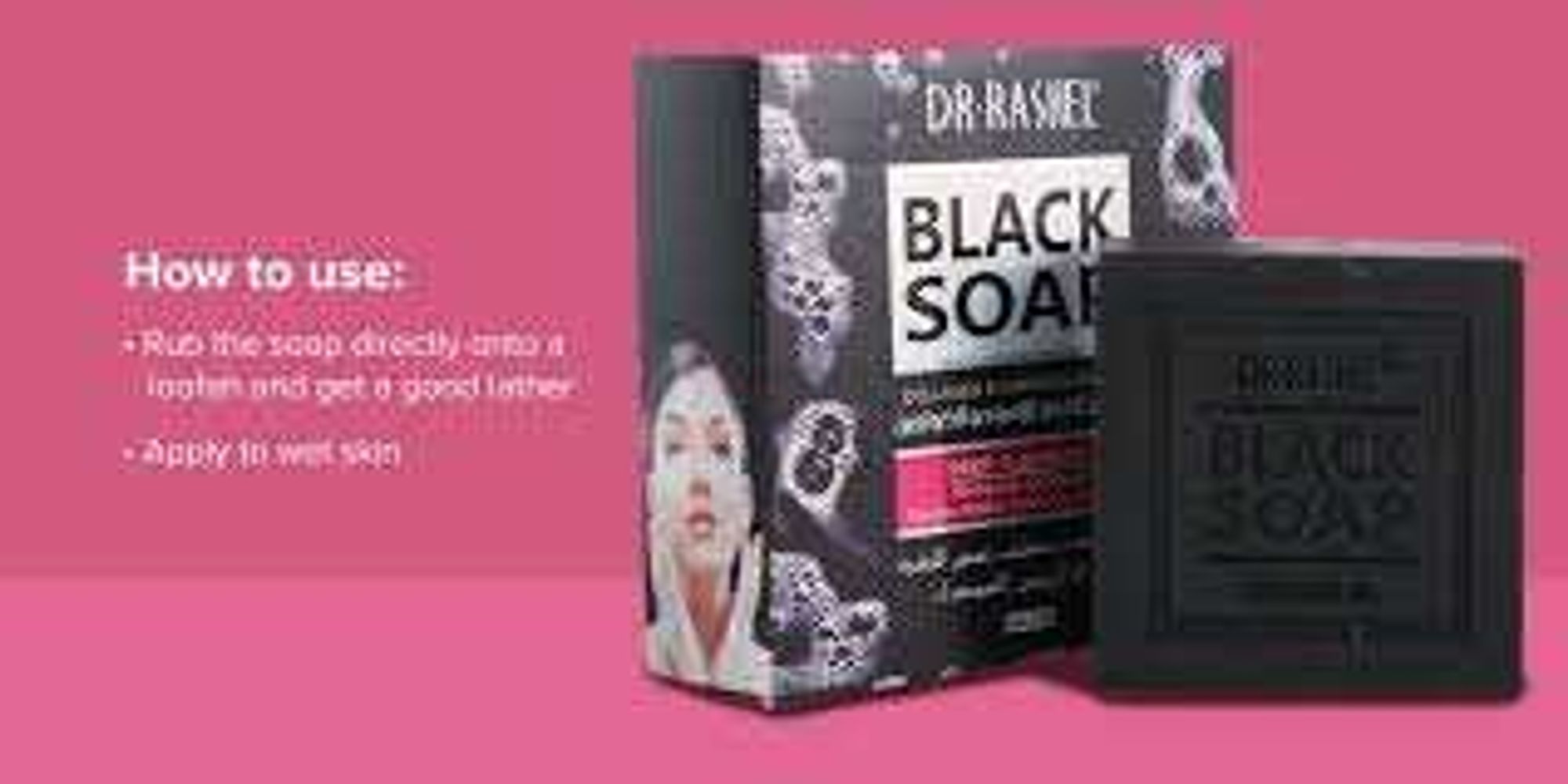 Dr Rashel Deep Cleansing Black Soap with Collagen & Charcoals  