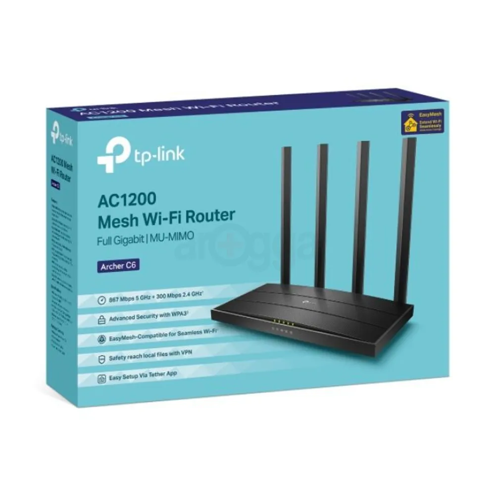 TP-Link Archer C6 AC1200 Gigabit Router  