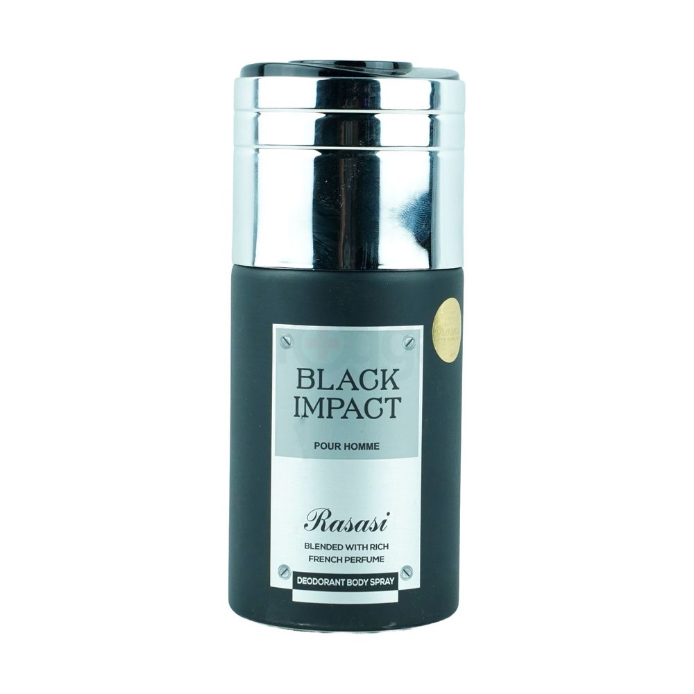 Rasasi Black Impact Deodorant Body Spray for Men  