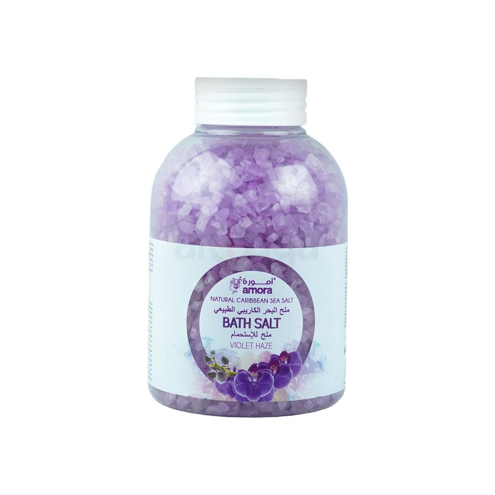 Amora Natural Caribbean Bath Sea Salt Violet Haze Arogga Beauty Store