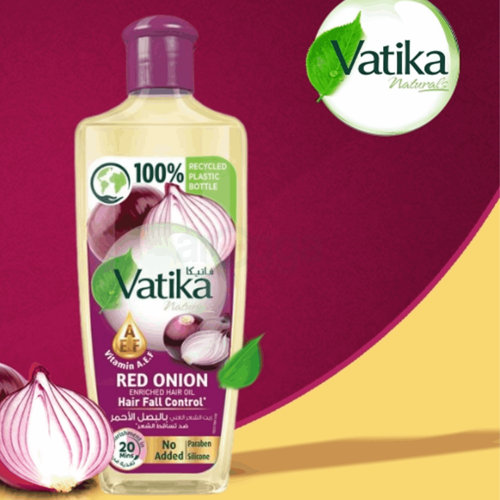 Vatika Naturals Red Onion Enriched Hair Oil Hair Fall Control 300ml  