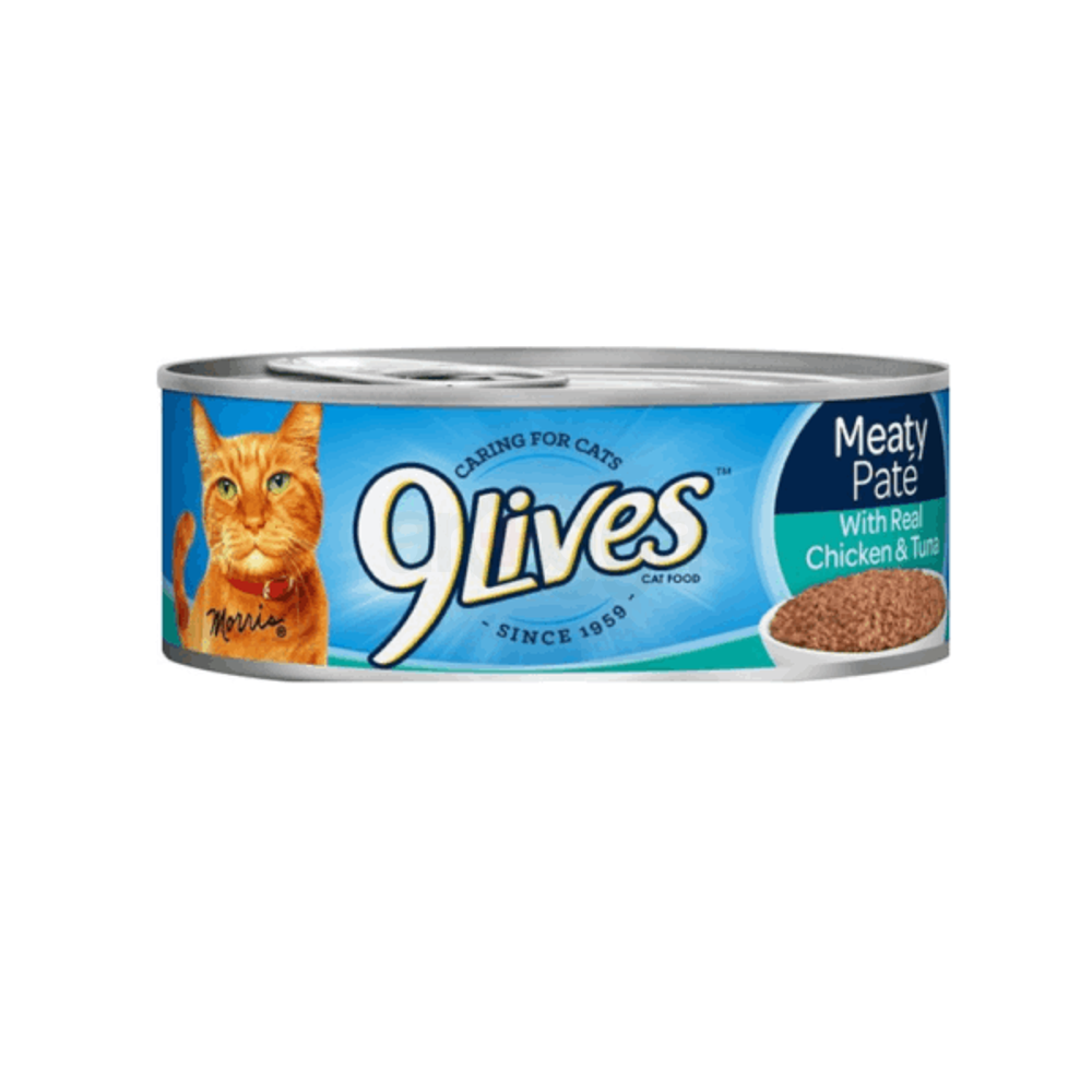 9Lives Meaty Pate With Real Chicken & Tuna 156g  