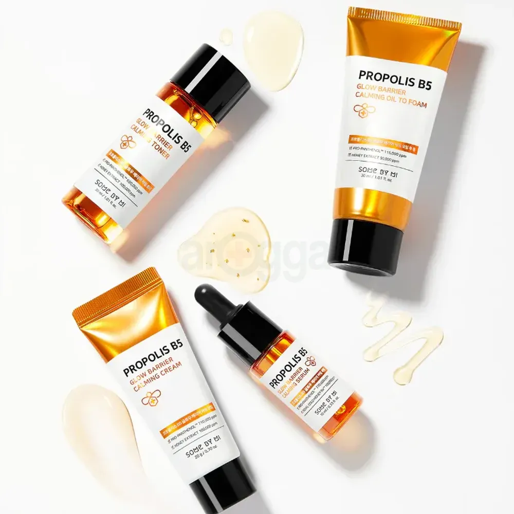 Some By Mi Propolis B5 GLow Barrier Calming Starter Kit (Cleanser+Toner+Serum+Cream)  